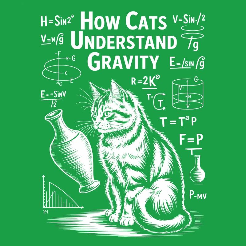 Dictions de chats de physique Blague de maths Cadeau de physique
