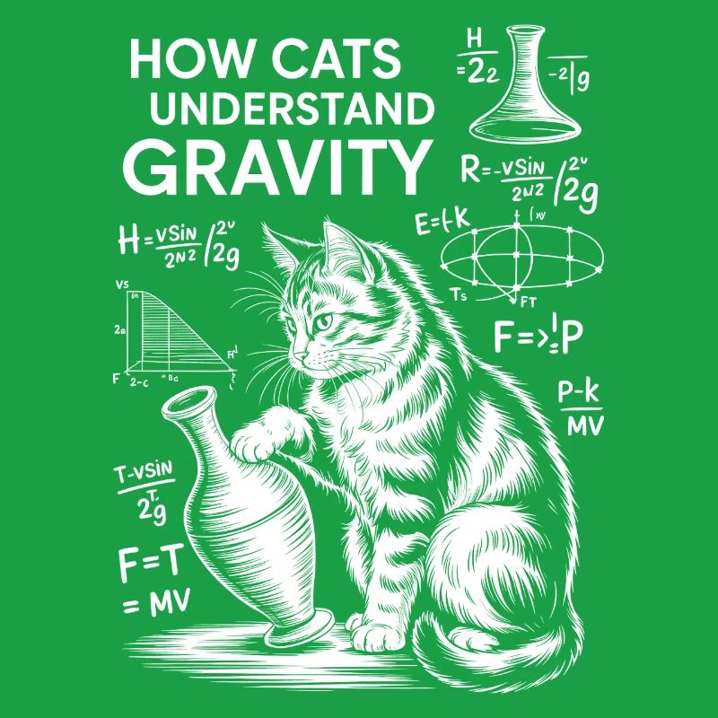 Dictions de chats de physique Blague de maths Cadeau de physique