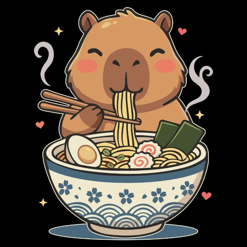 Ramen Cute Kawaii Capybara