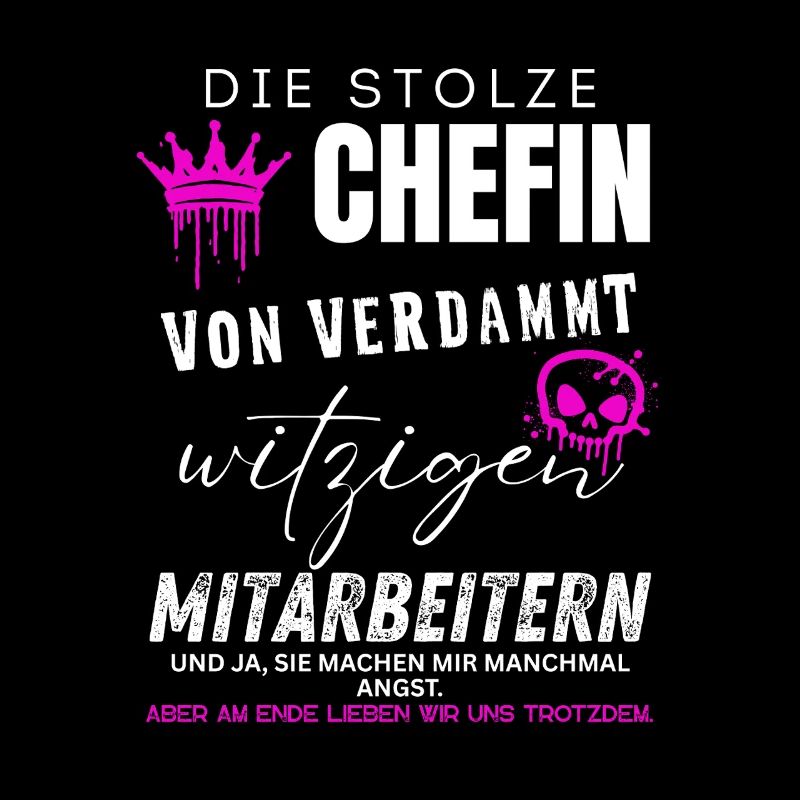 stolze Chefin von verdammt witzigen Mitarbeitern