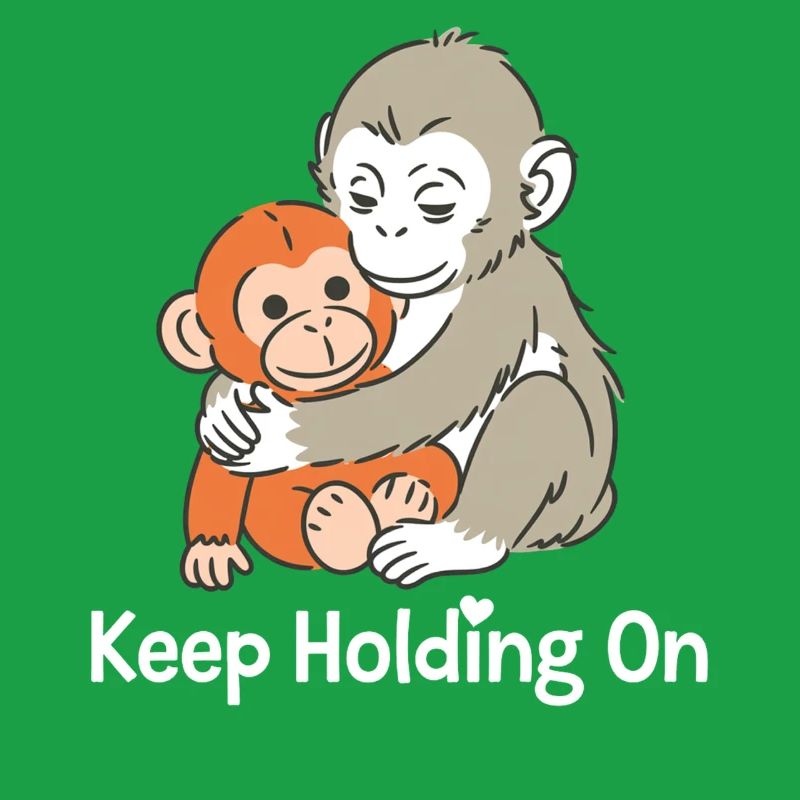 Keep Holding On Monkey Hug