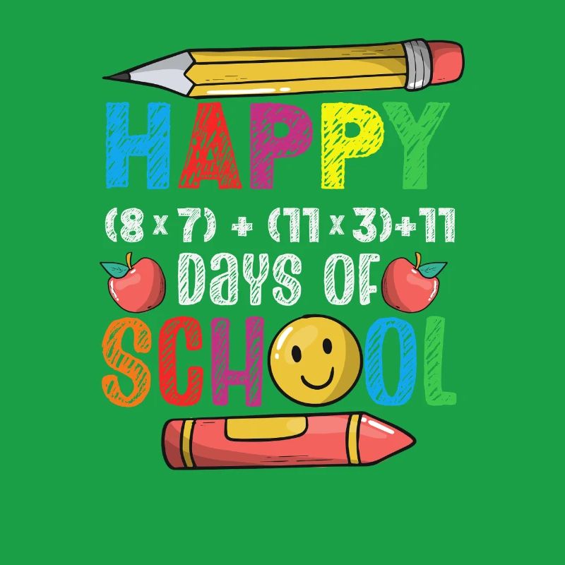 100 Days School Math Equation Formula