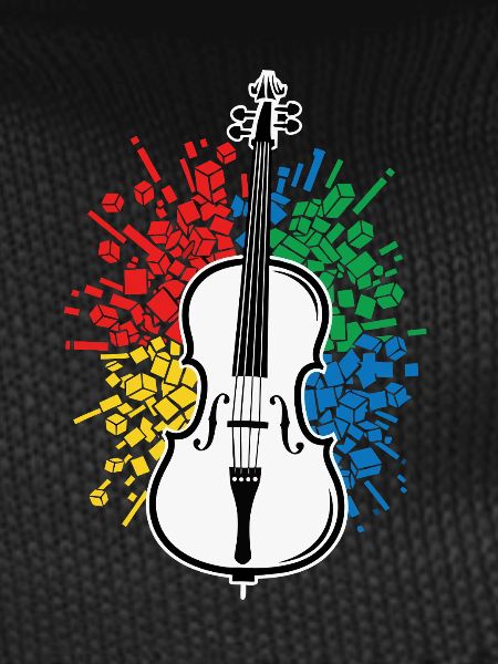 Cello Player Music Abstract