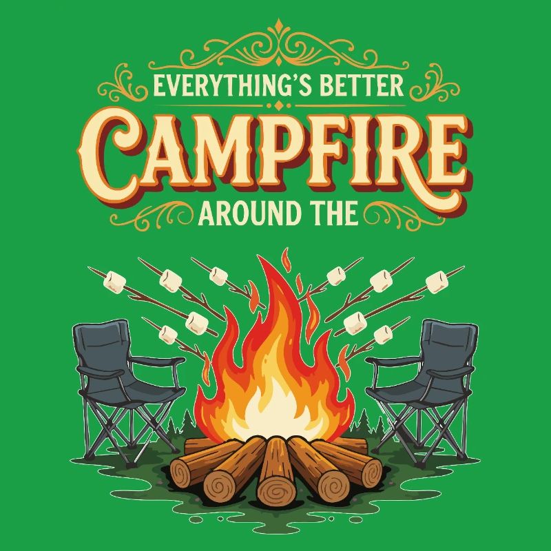 Campfire Marshmallow Everything Better Camping