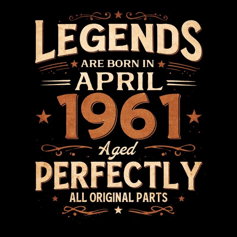 65th Birthday Gift Husband April 1961 Legendary