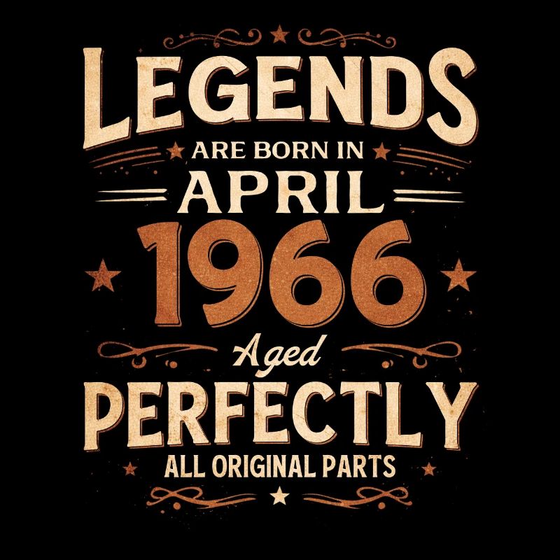60th Birthday Gift Husband April 1966 Legendary