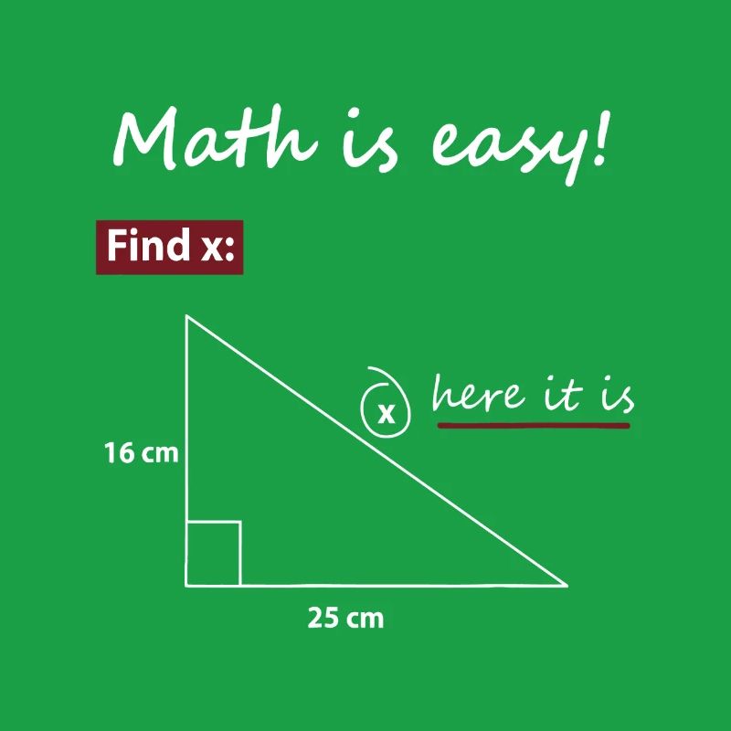 Trouver X Triangle Math Art