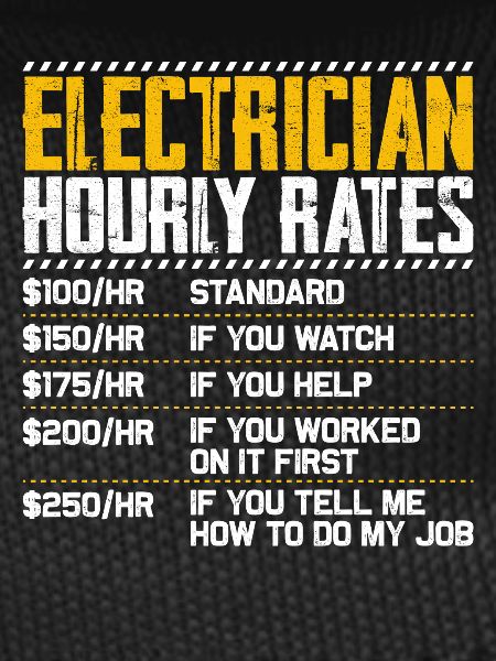 Electrician Hourly Rate Humor
