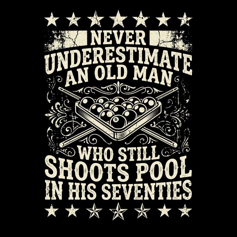 Never underestimate old man at the pool table