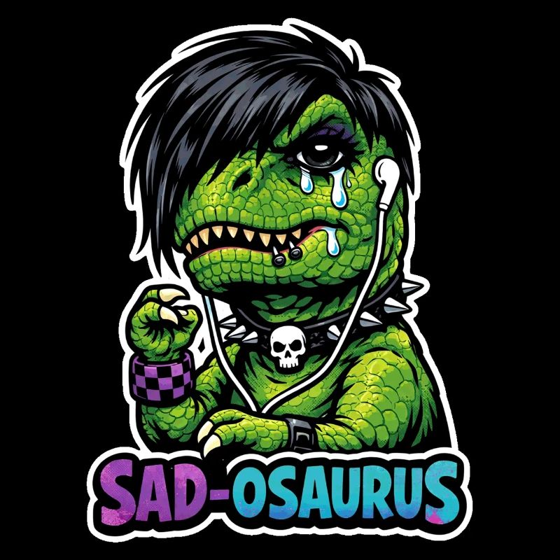 Dinosaure emo, Dino triste, Émotif
