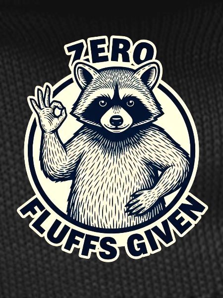 Zero Fluffs Given Raccoon Logo