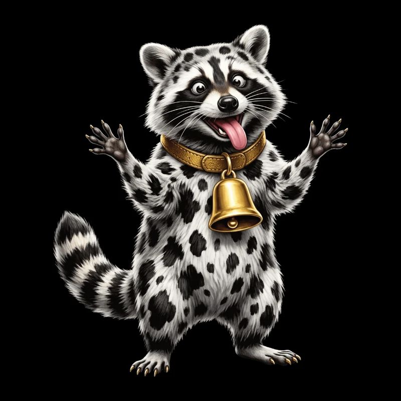 Funny Mixed Raccoon Cow Pattern