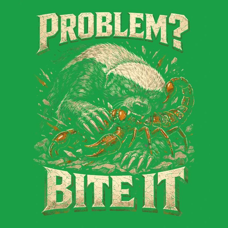 Honigdachs Honey Badger Tier Problem? Bite It