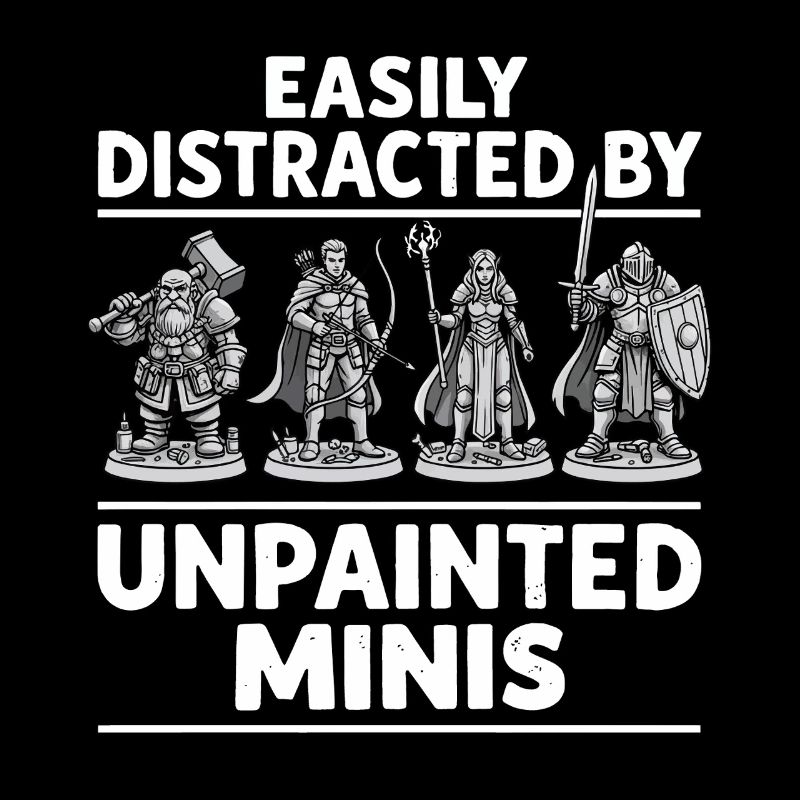 Unbemalte Minis lenken ab