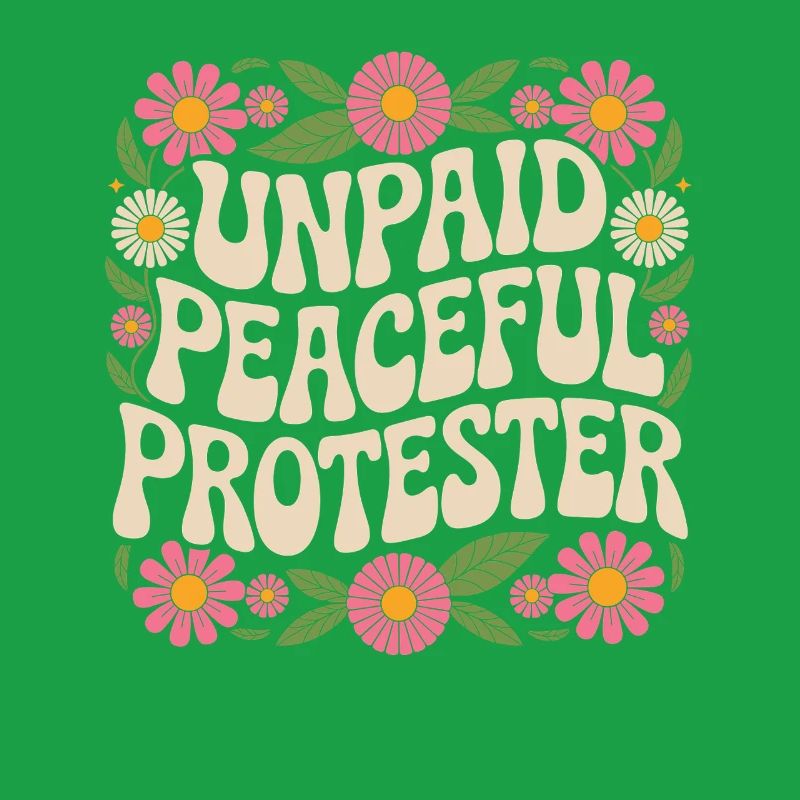 Unpaid Peaceful Protester Activist Saying Demo