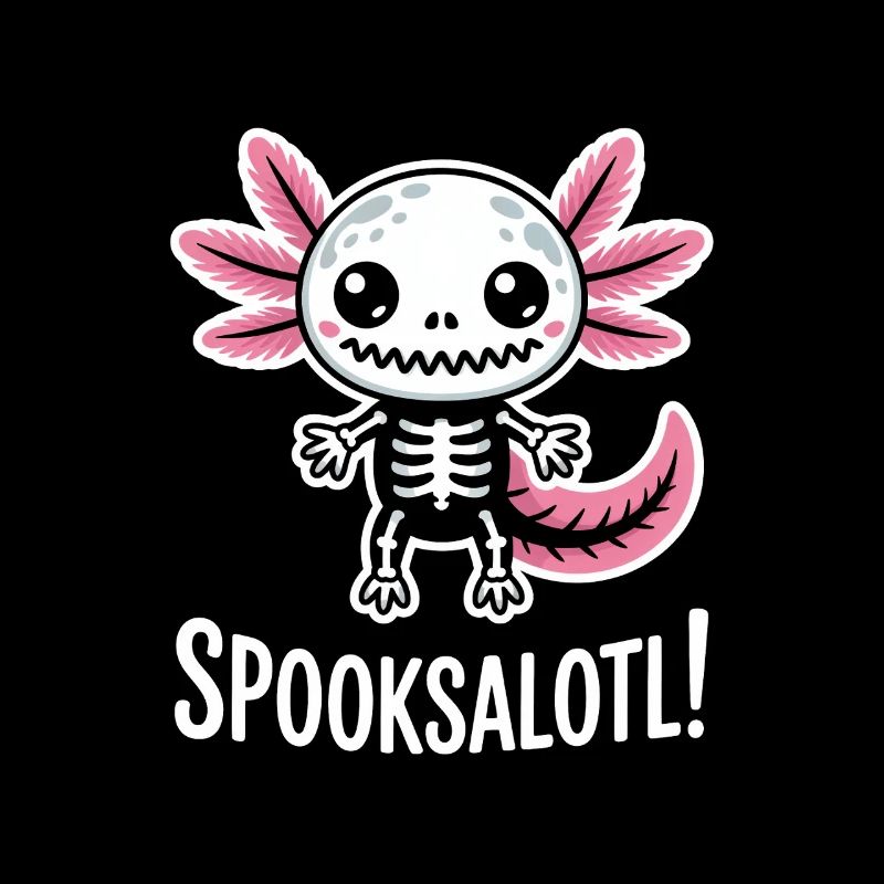 Cute Haunted Skeleton with Wings