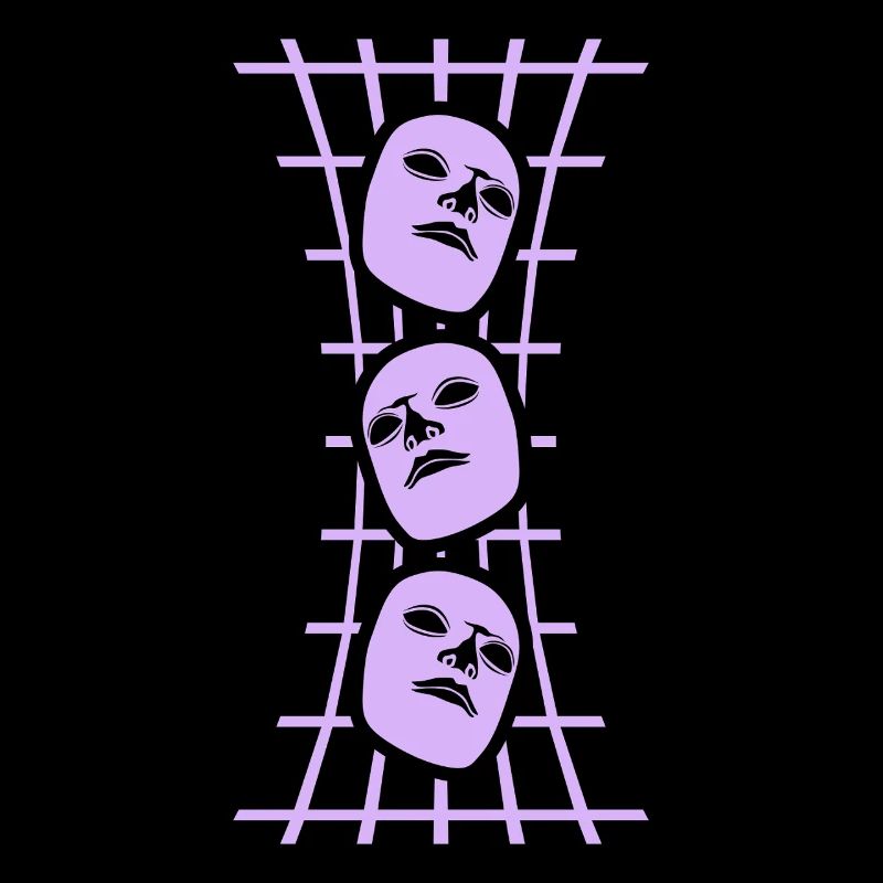 Masks Grid Abstract Art
