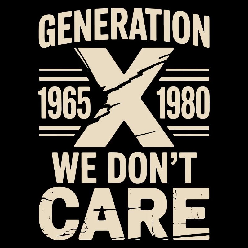 Generation X We Don't Care Retro