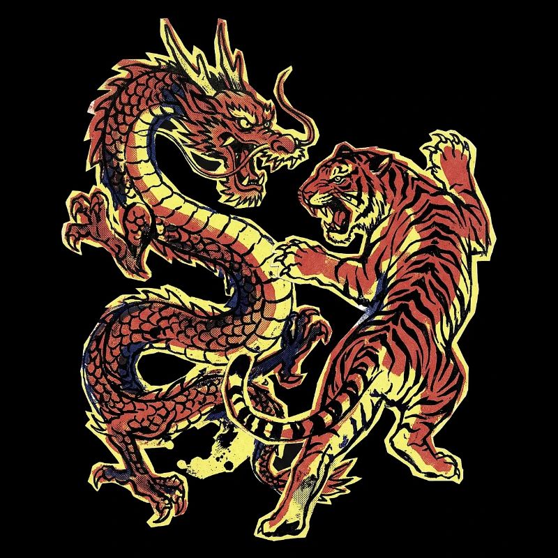 Drache und Tiger Chinesisch