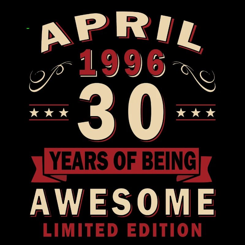 30th Anniversary April 1996 Vintage Gift