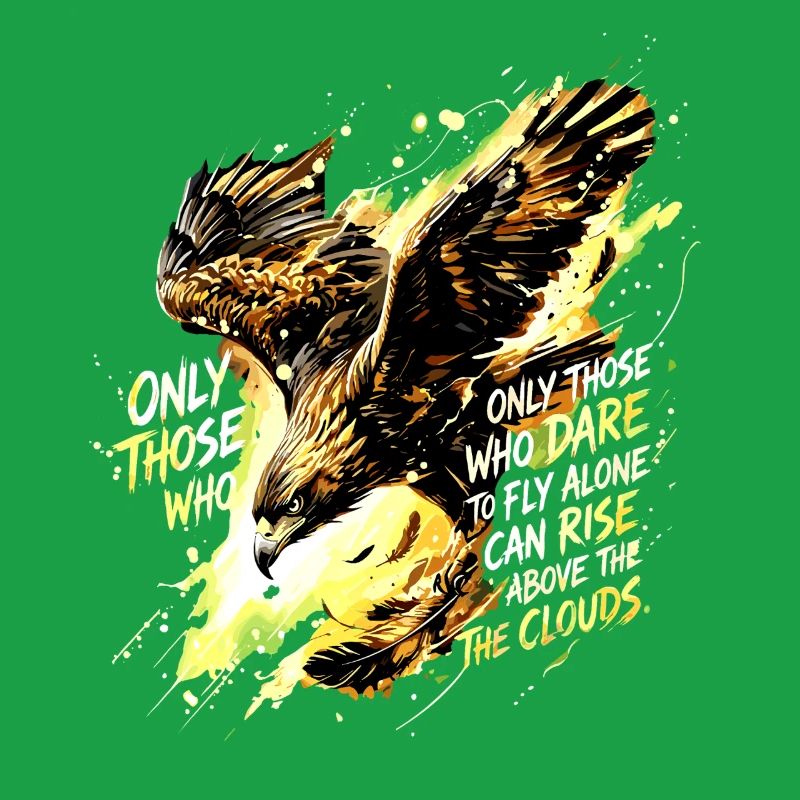 Art de citation de Fly Alone Eagle
