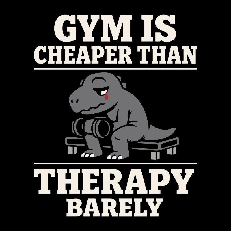 Emo Dinosaurier Lustiges Gym Sad Workout Lifting
