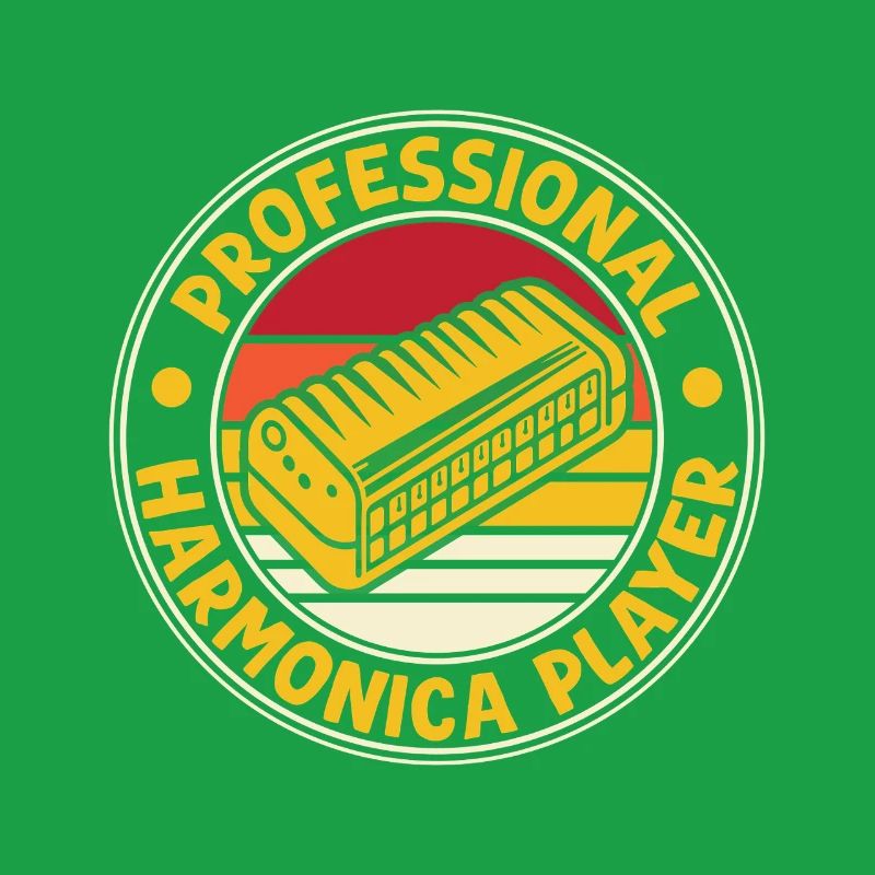 Funny Harmonica Player Professional Harmonica