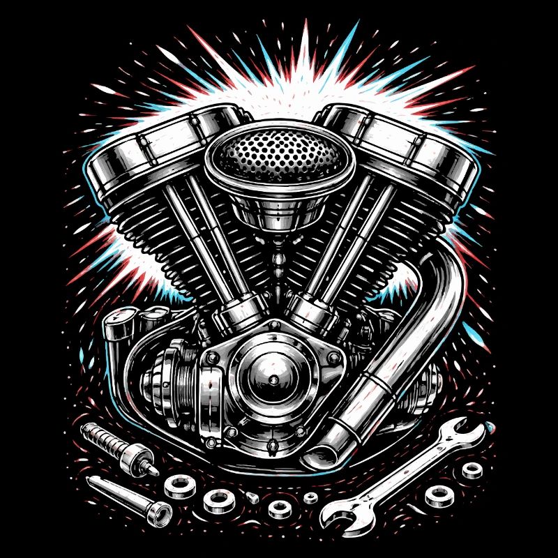 Motorcycle Engine Screwdriver Tuning Design