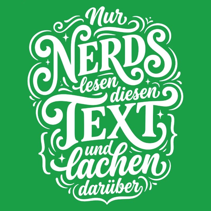 Nerd liest Text Humor Spruch