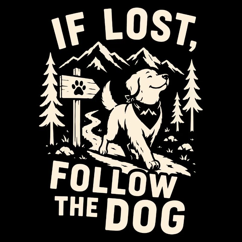 Si vous êtes perdus, suivez le design de la randonnée canine