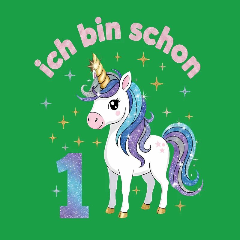 1. Geburtstag Einhorn Mädchen Ich bin schon 1