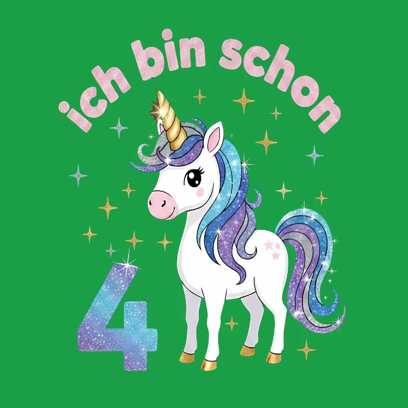 4. Geburtstag Einhorn Mädchen Ich bin schon 4