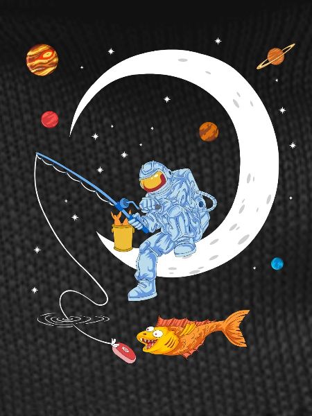 Astronaut Fishing Space Shirt