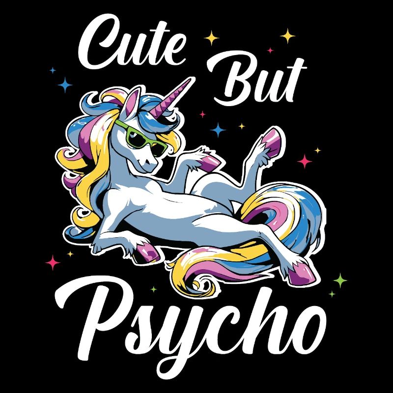 Niedliches Psycho Einhorn