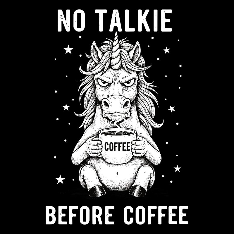 Kein Gespräch Vor Kaffee Liebhaber Einhorn