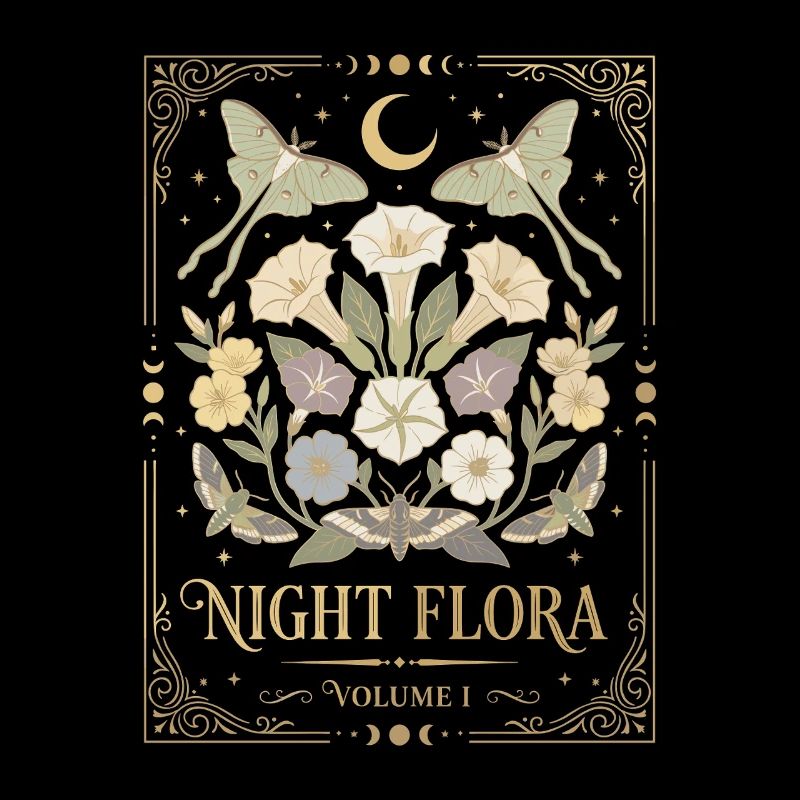 Motifs de la nuit fleurit de la lune