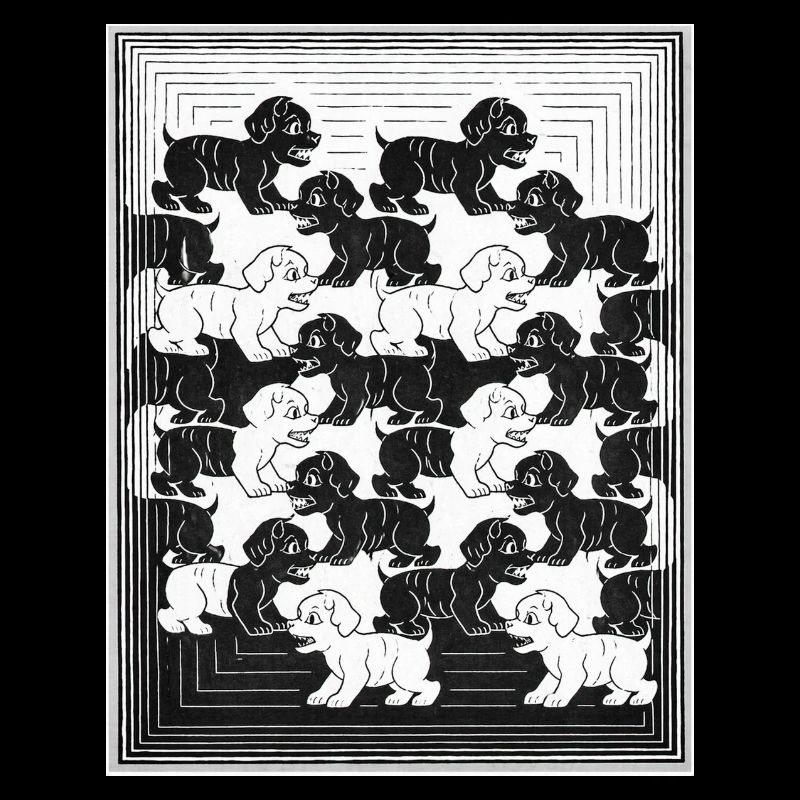 Dachshund Puppies in Monochrome Pattern