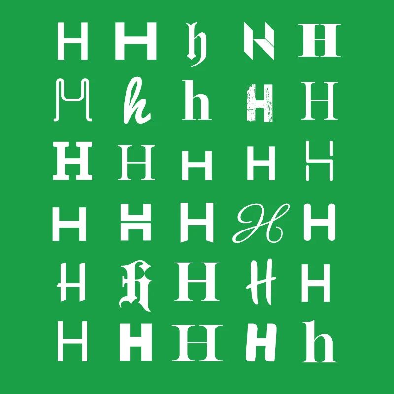 H Glyphs: Heraldic Typography Pattern