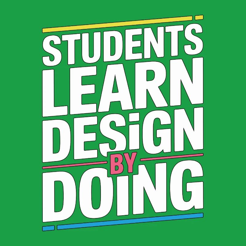 Designer Educator Students Learn Graphic Design