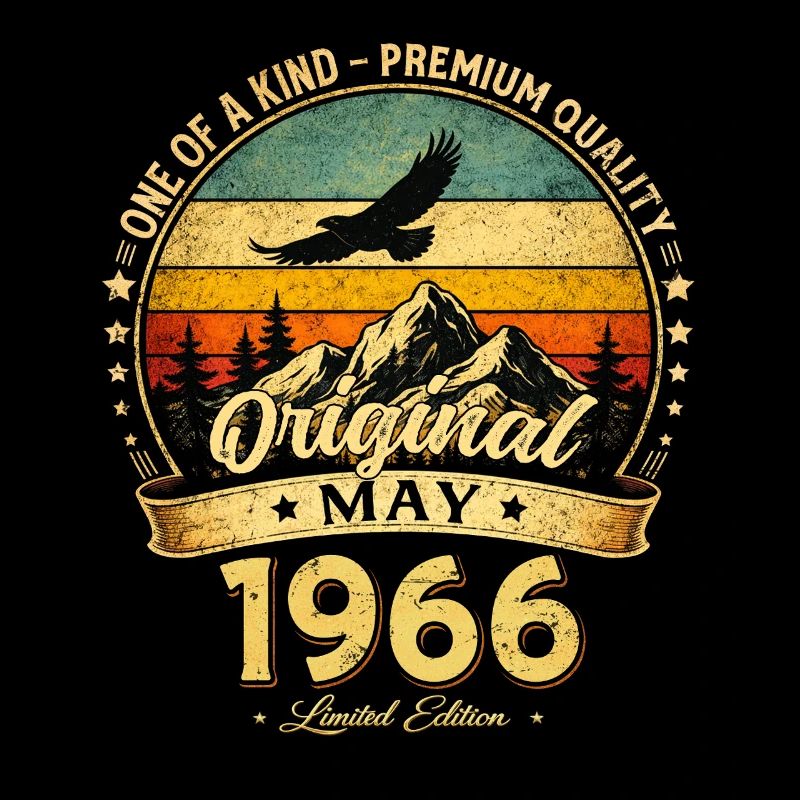 60th Birthday Gift Husband Original May 1966