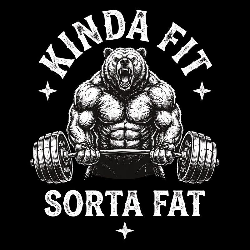 Kinda Fit Sorta Fat Bär Gewichtheben
