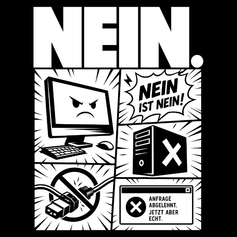 Nein ist Nein Computer IT Design