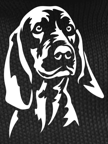 Redbone Coonhound Head "Black Edition"