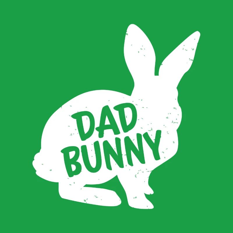 Dad Bunny Silhouette Graphic