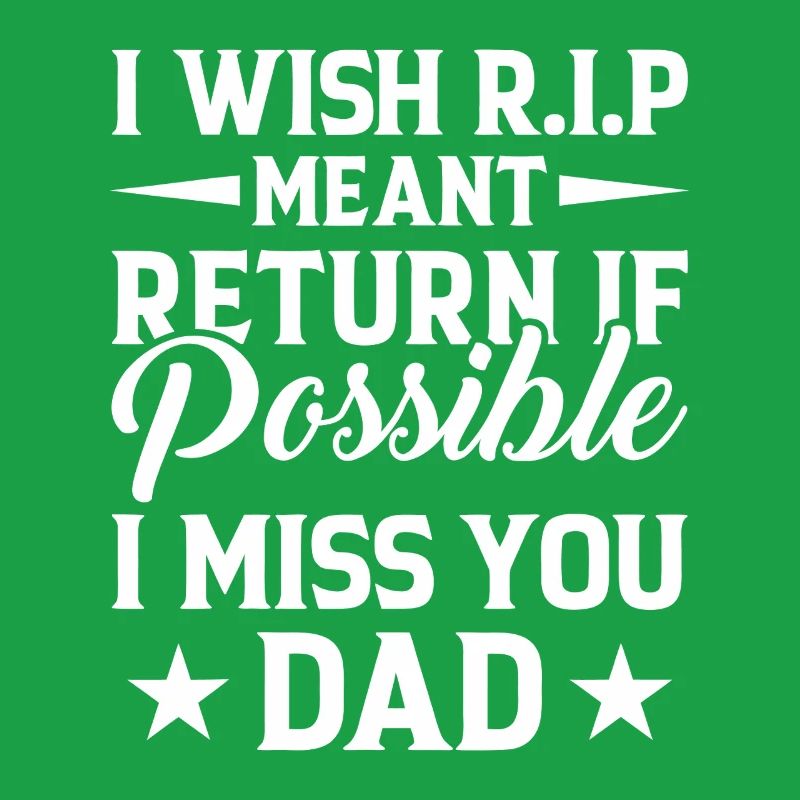 Typographie de l’hommage à Missing Dad RIP