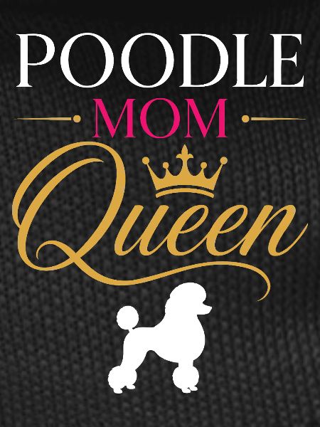 Poodle Mom Queen Crown Script