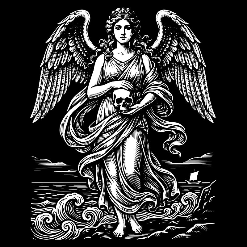 Seegestützte Venus mit Schädel