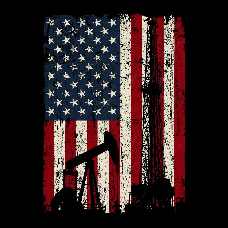 Patriotic Oilfield US Flag Roughneck