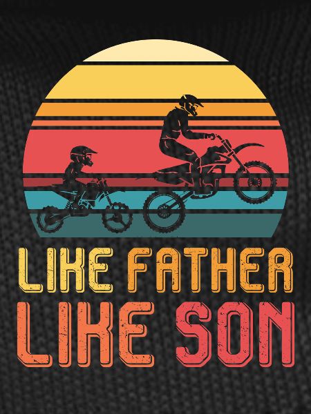 Father & Son Motocross Retro Sunset