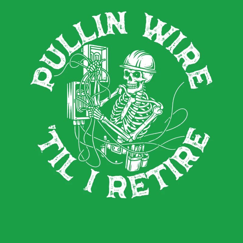 Skeleton Technique Wirework Electrician Pullin Wire